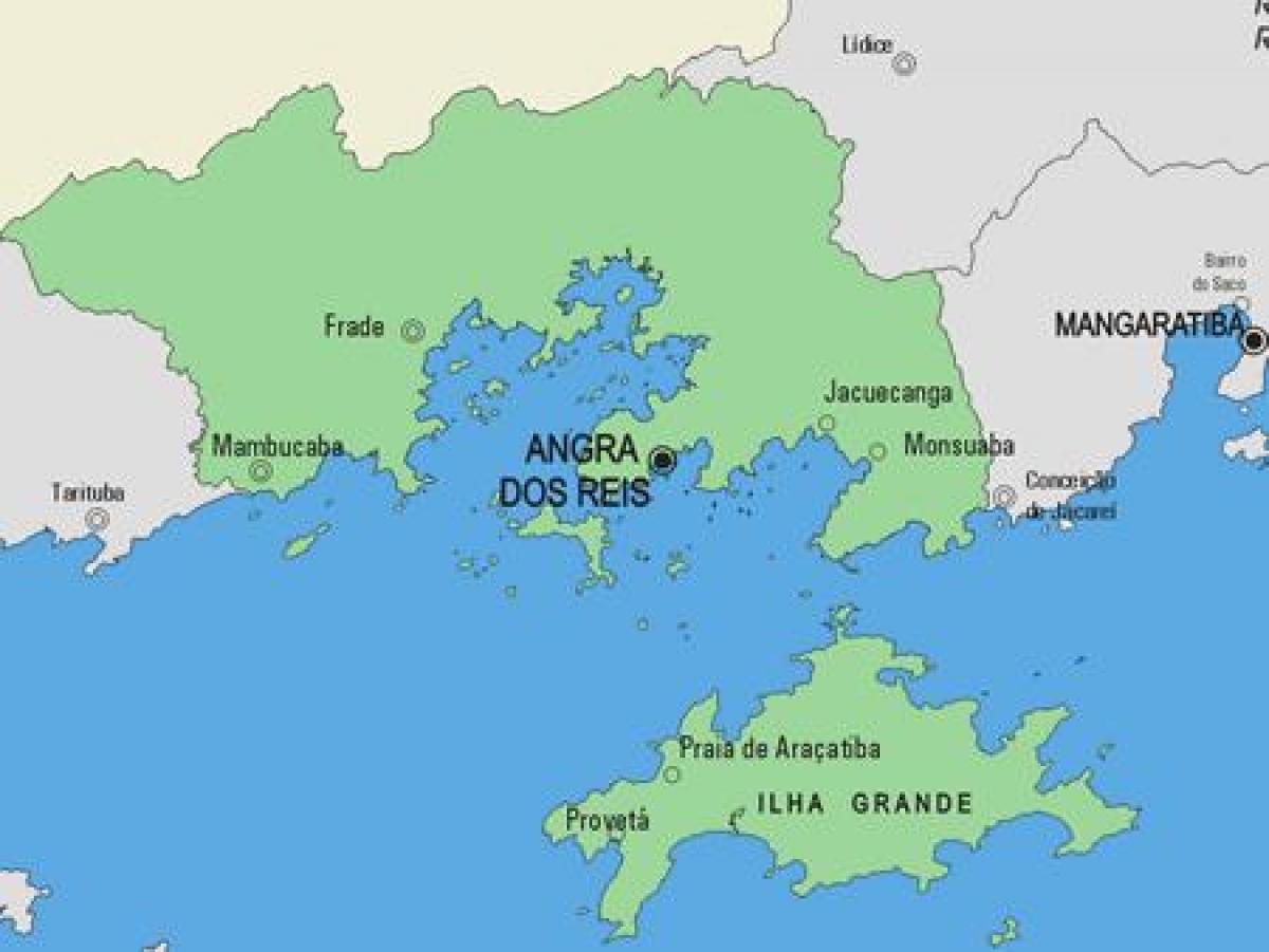 Карта Ангра-дос-лет општина