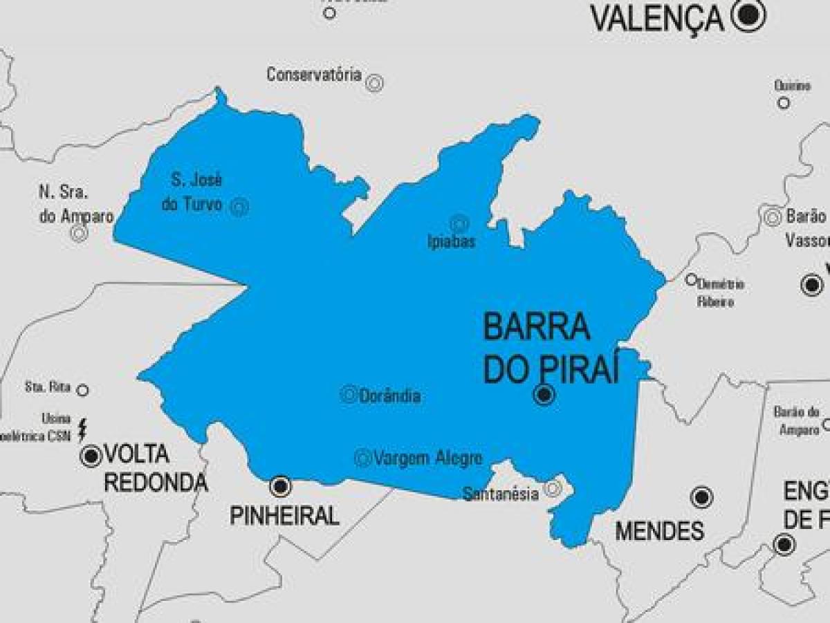 Карта Барра до Пираи општина