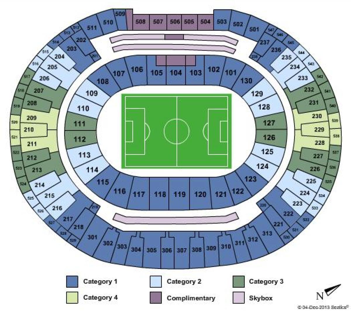 Картицу стадиона Маракана sièges
