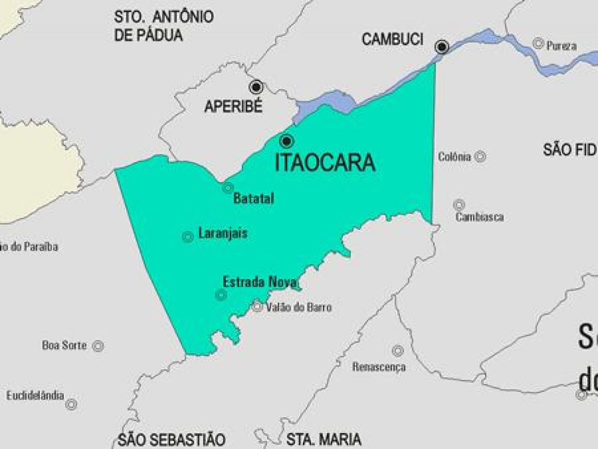 Мапа општине Итаокара