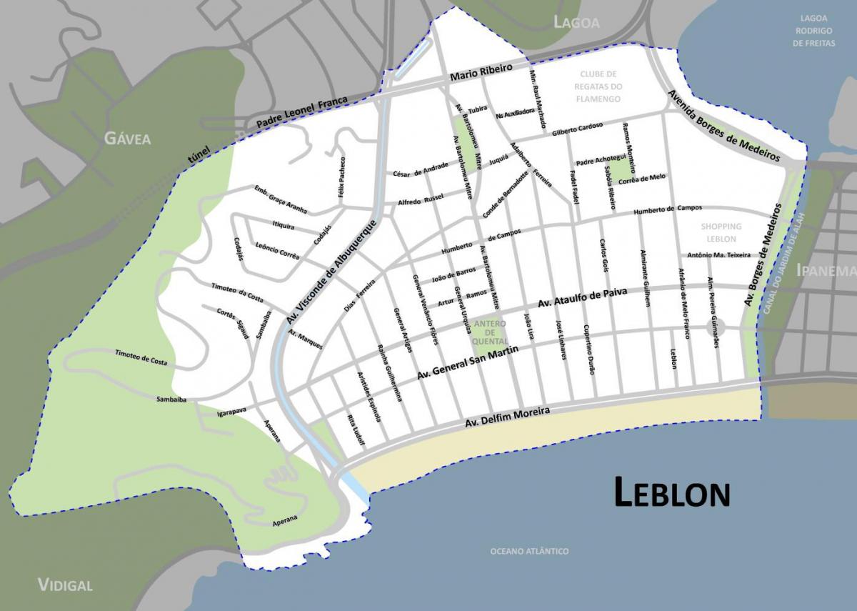 Карта плаже Леблон