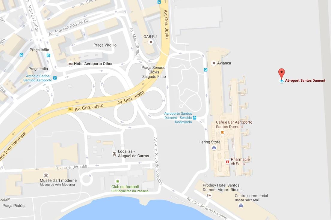 Мапа аеродрома, Сантос Думонт