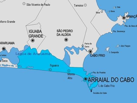 Карта Арраял-ДОО-Доебу општина