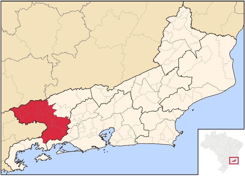 Карта Вале-ДОО-Параиба Флуминенсе