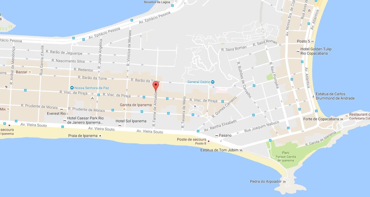 Карта геј-квартал Рио де Жанеиру