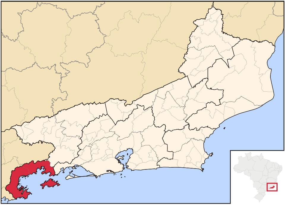 Карта у граду баиа-да-Илија-Гранди
