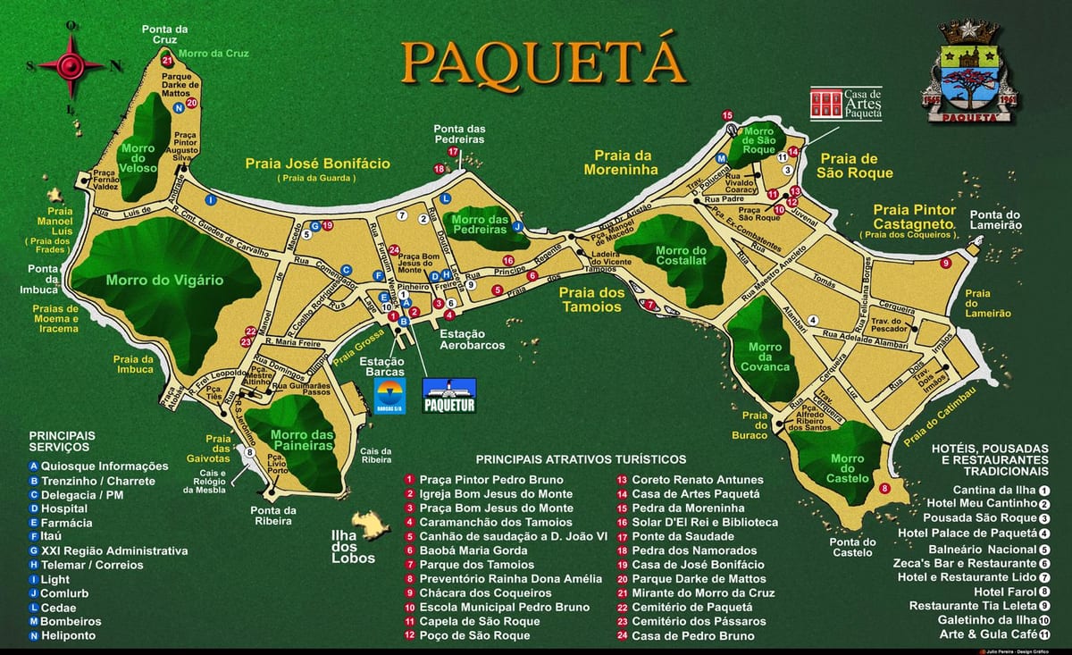Карта Иле де Paquetá