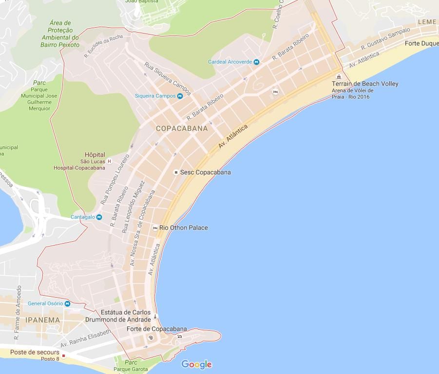 Карте Копакабаны