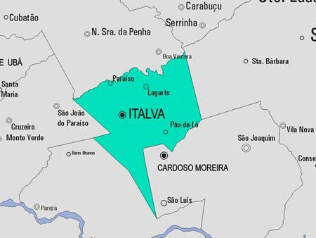 Мапа општине Italva