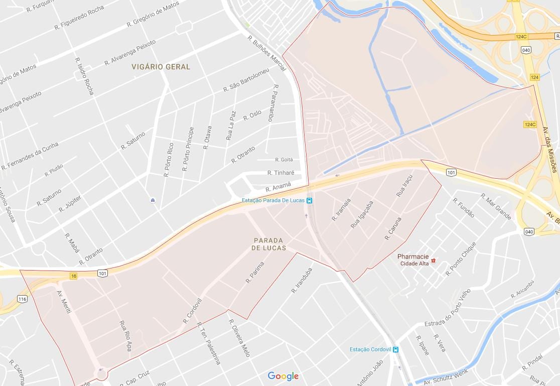 Карта параде де Лукасе