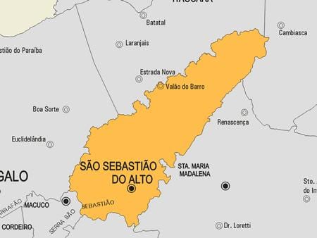 Карта Сан Себастијан-ДОО општине Алто