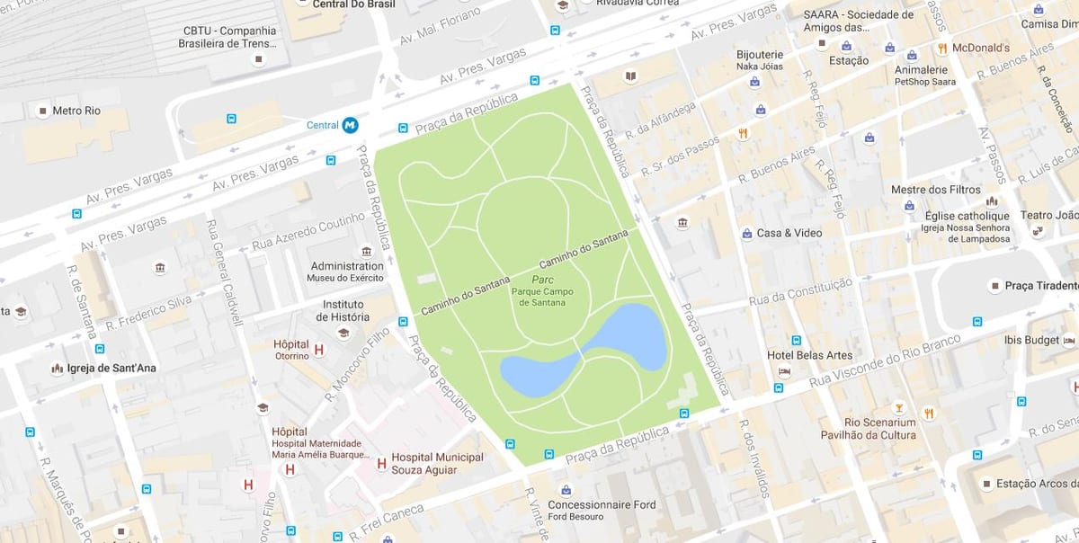 Карта парк Цампо де Сантана