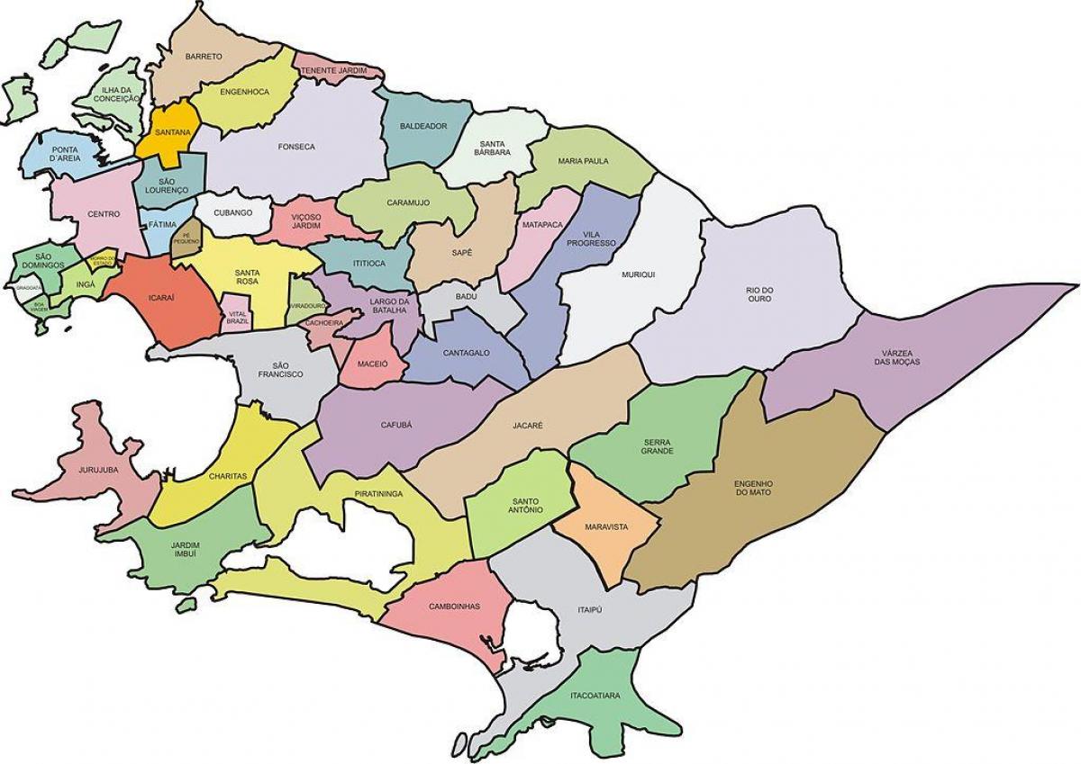Карта quartiers обустроено Нитерои
