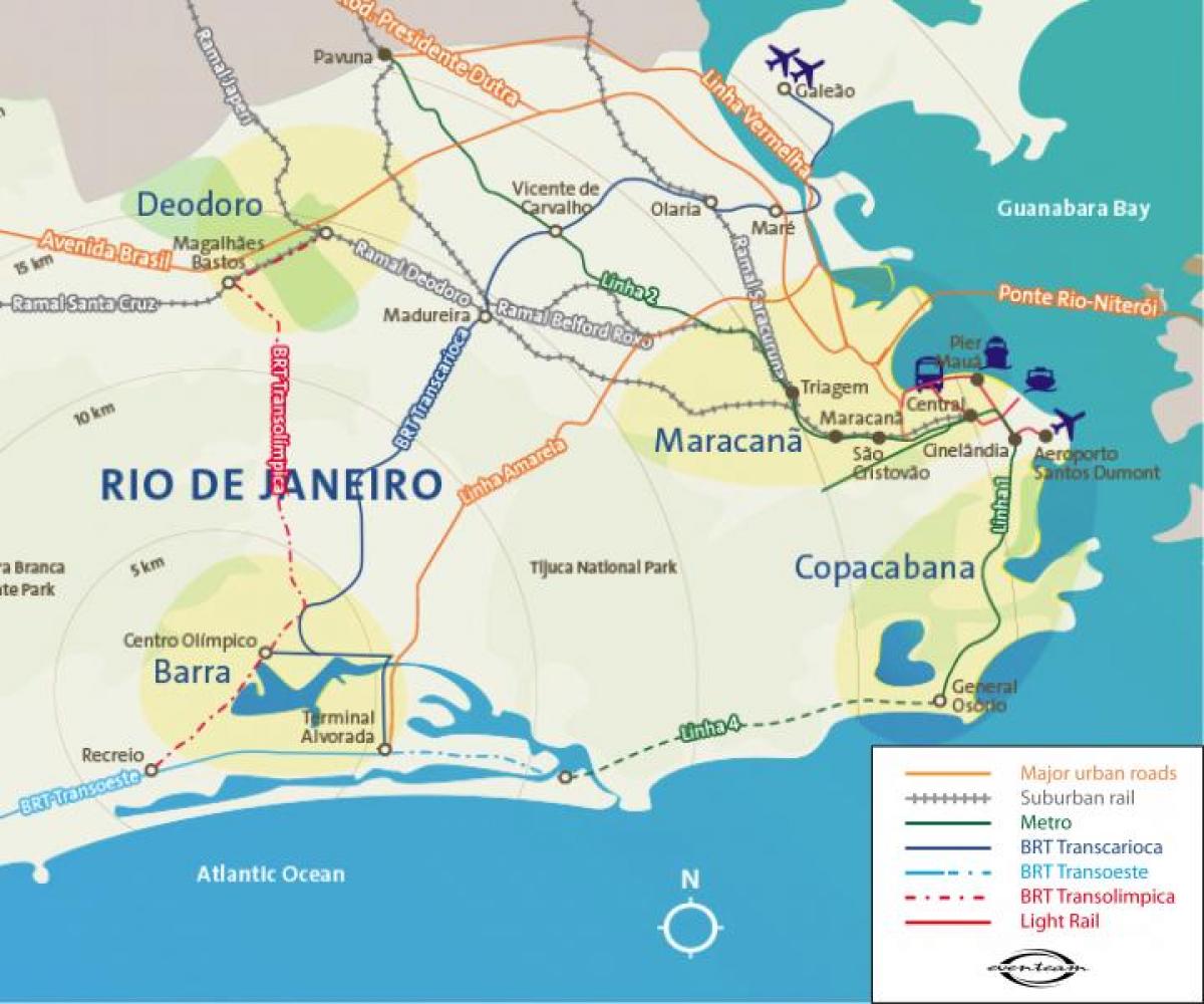 Карта Рио де Жанеиру аеродрома