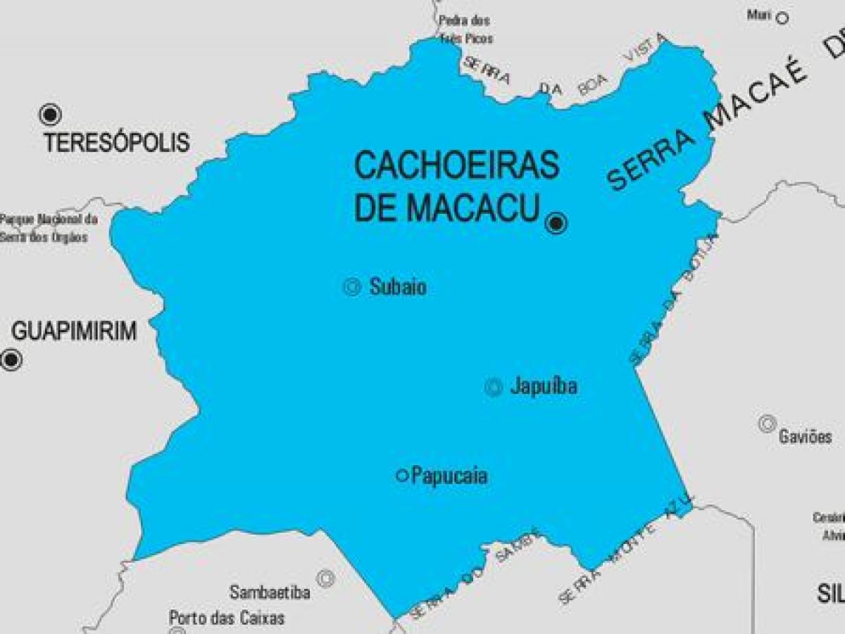 Карта кашуэйрас-ди-Макаку општина