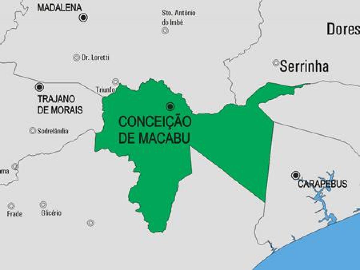 Карта Консейсан де Macabu општина