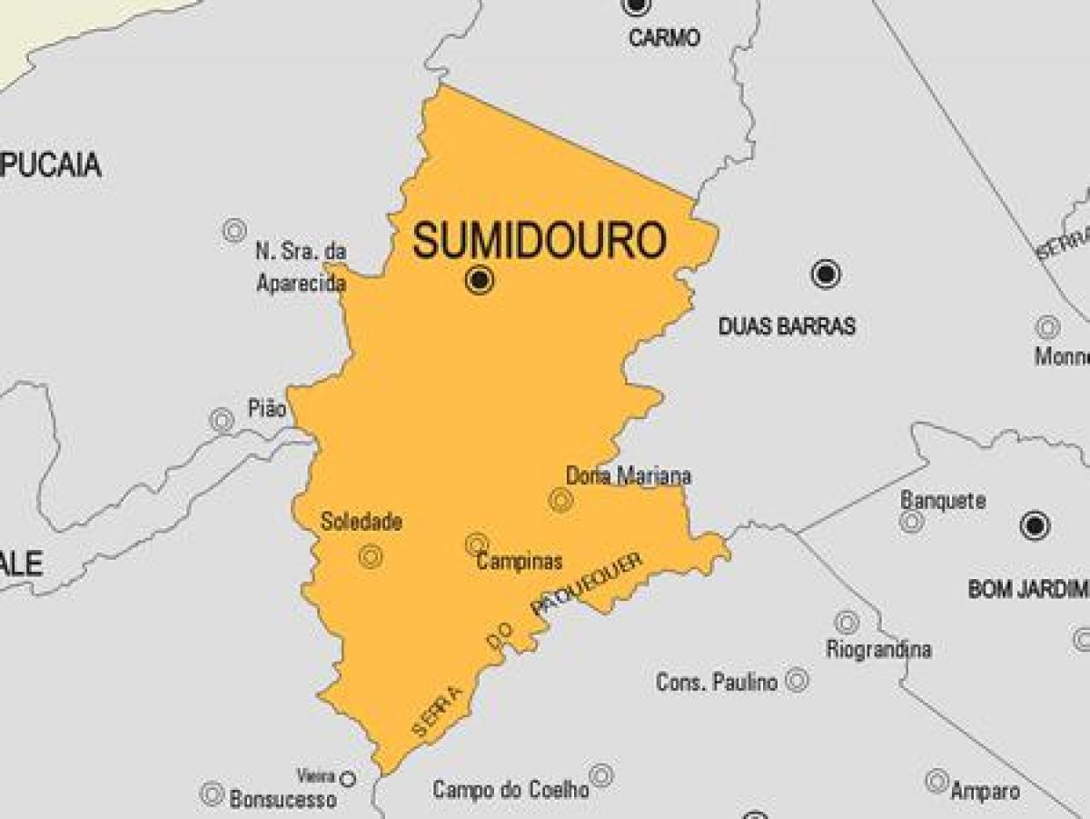 Мапа општине Sumidouro