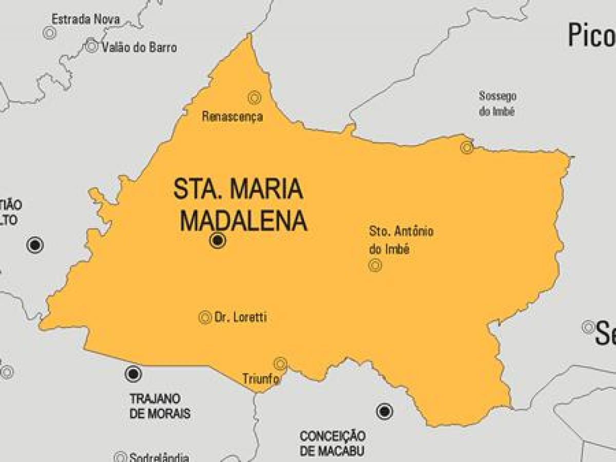 Мапа општине Санта Мариа Мадалена