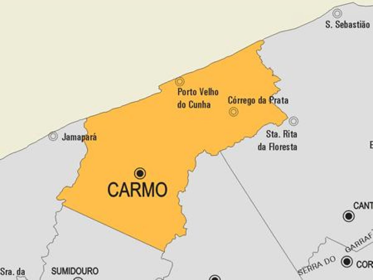 Мапа општине Кардосо Мореира