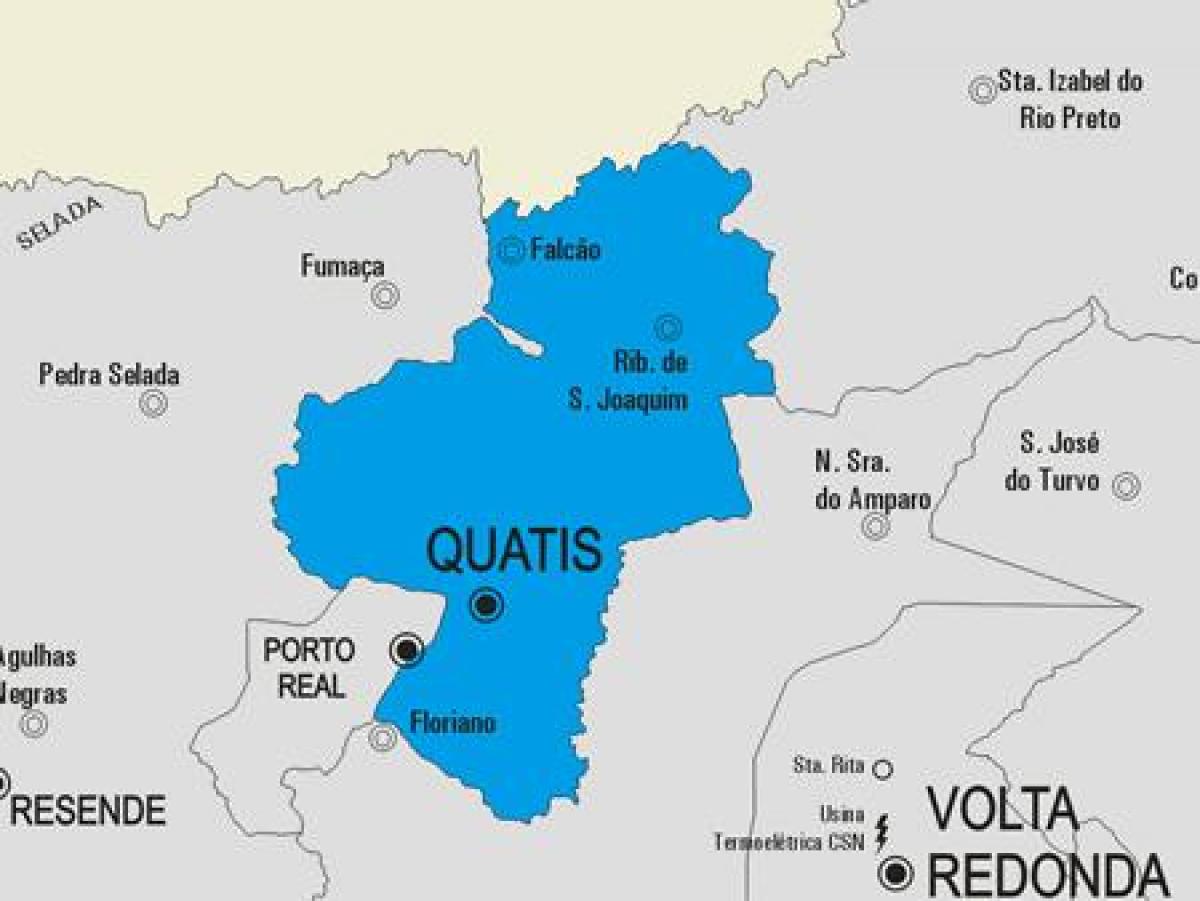Мапа општине Куатис