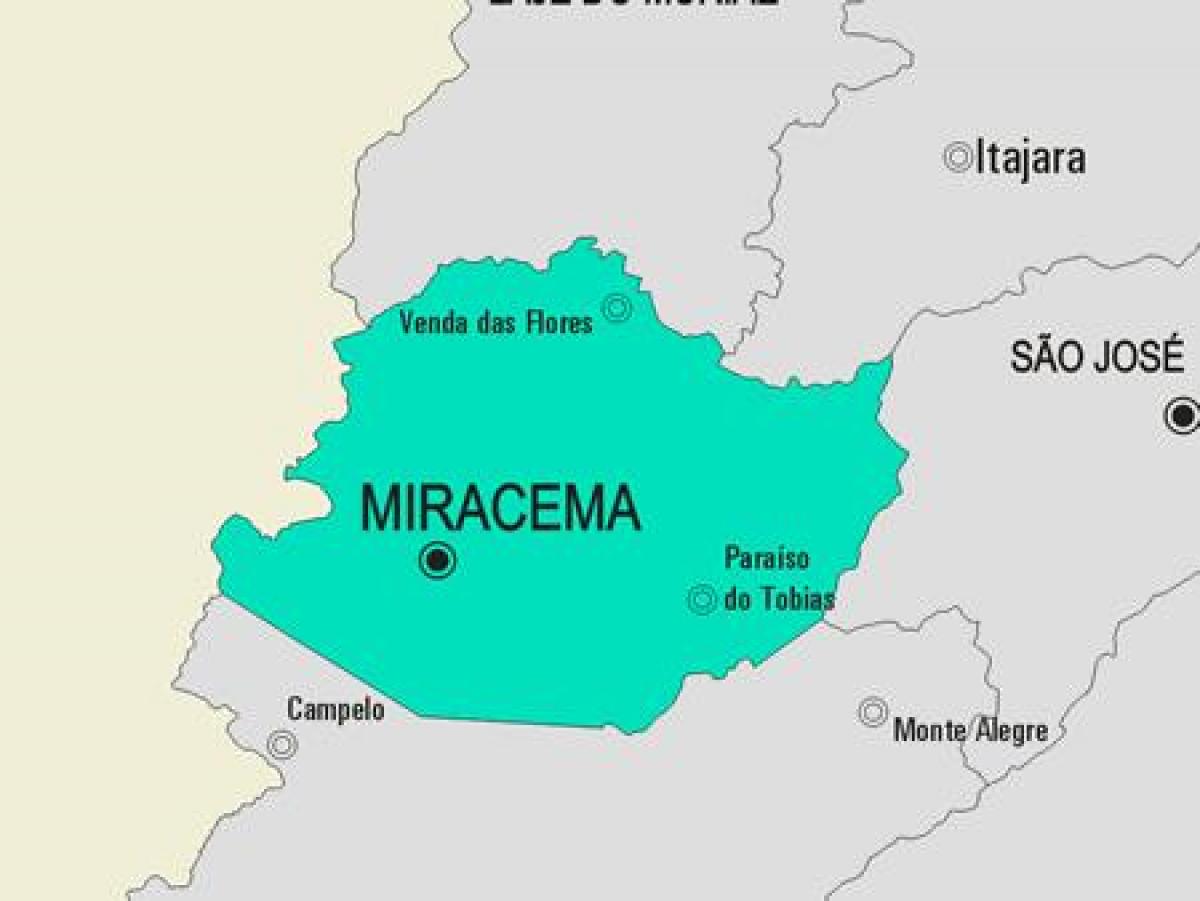 Мапа општине Мирасема