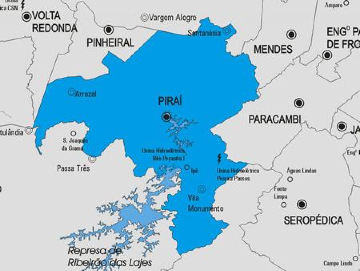 Мапа општине Пираи