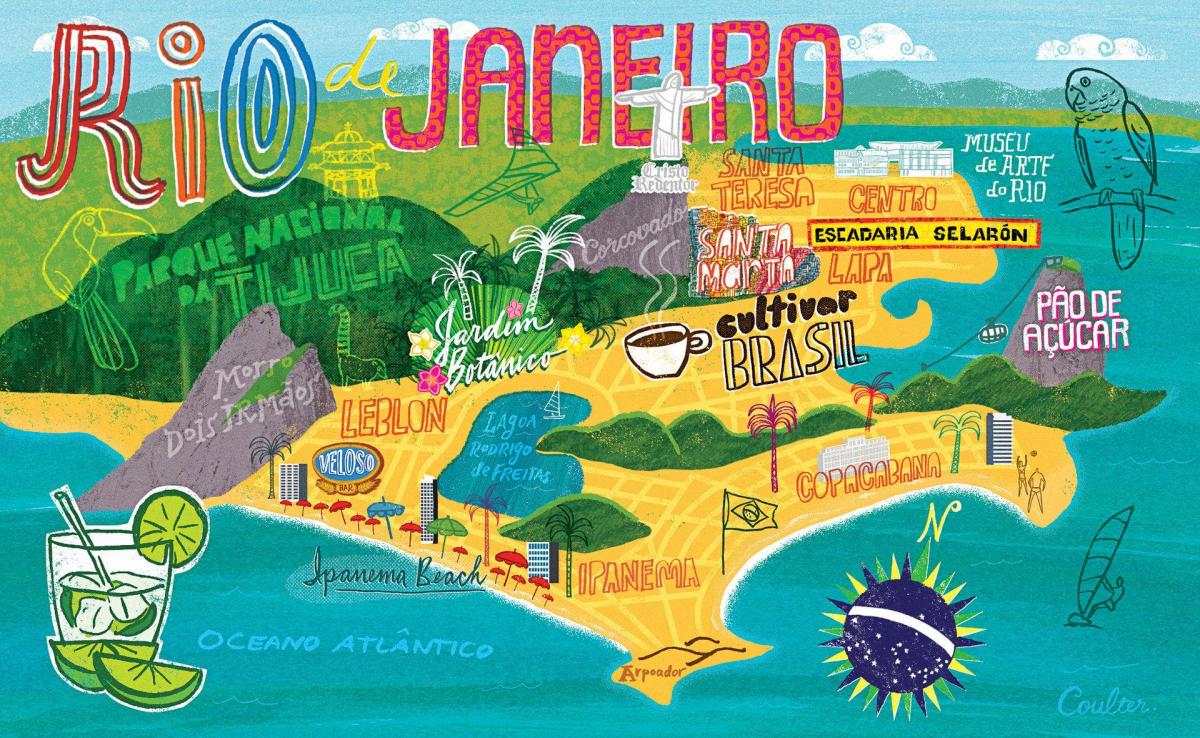 Карта Рио де Жанеиру валлпапер