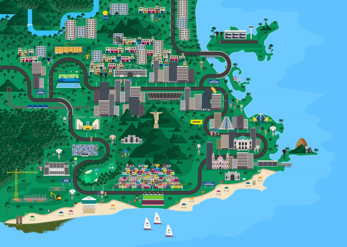 Карта Рио де Жанеиру дизајн