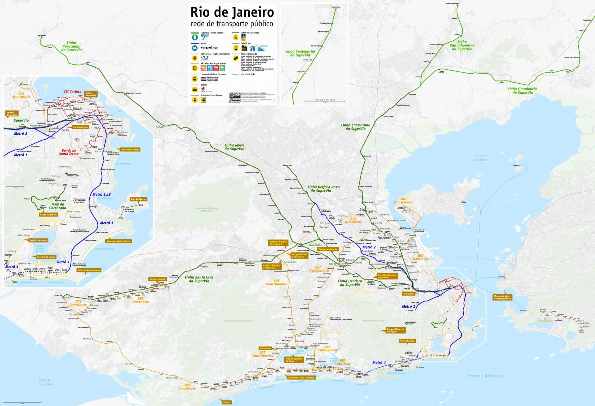 Карта Рио де Жанеиру превоза