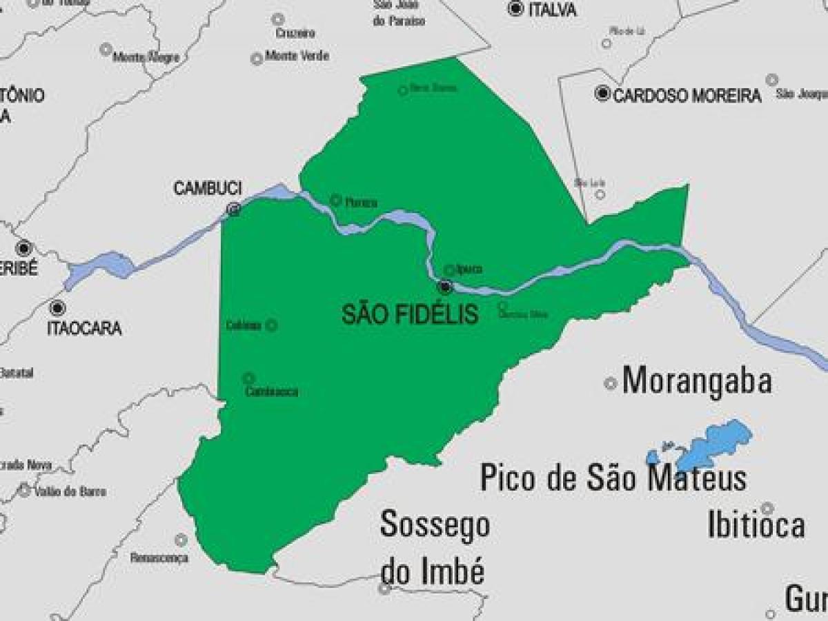 Карта Сао Франсиско де Itabapoana општина