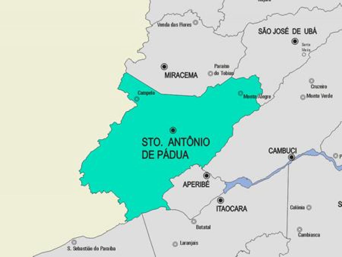 Карта Санту-Антониу-де-општина Pádua