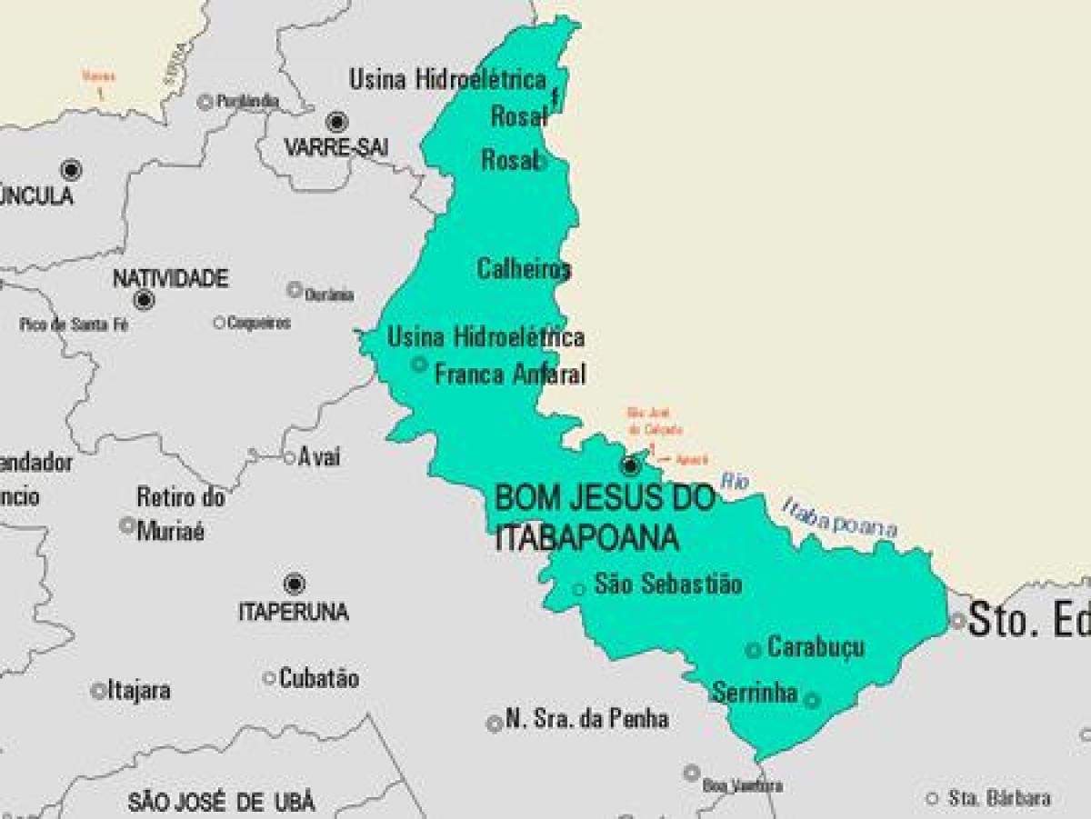 Карта Бон-тренер дњепра мирон-ДОО општина Itabapoana