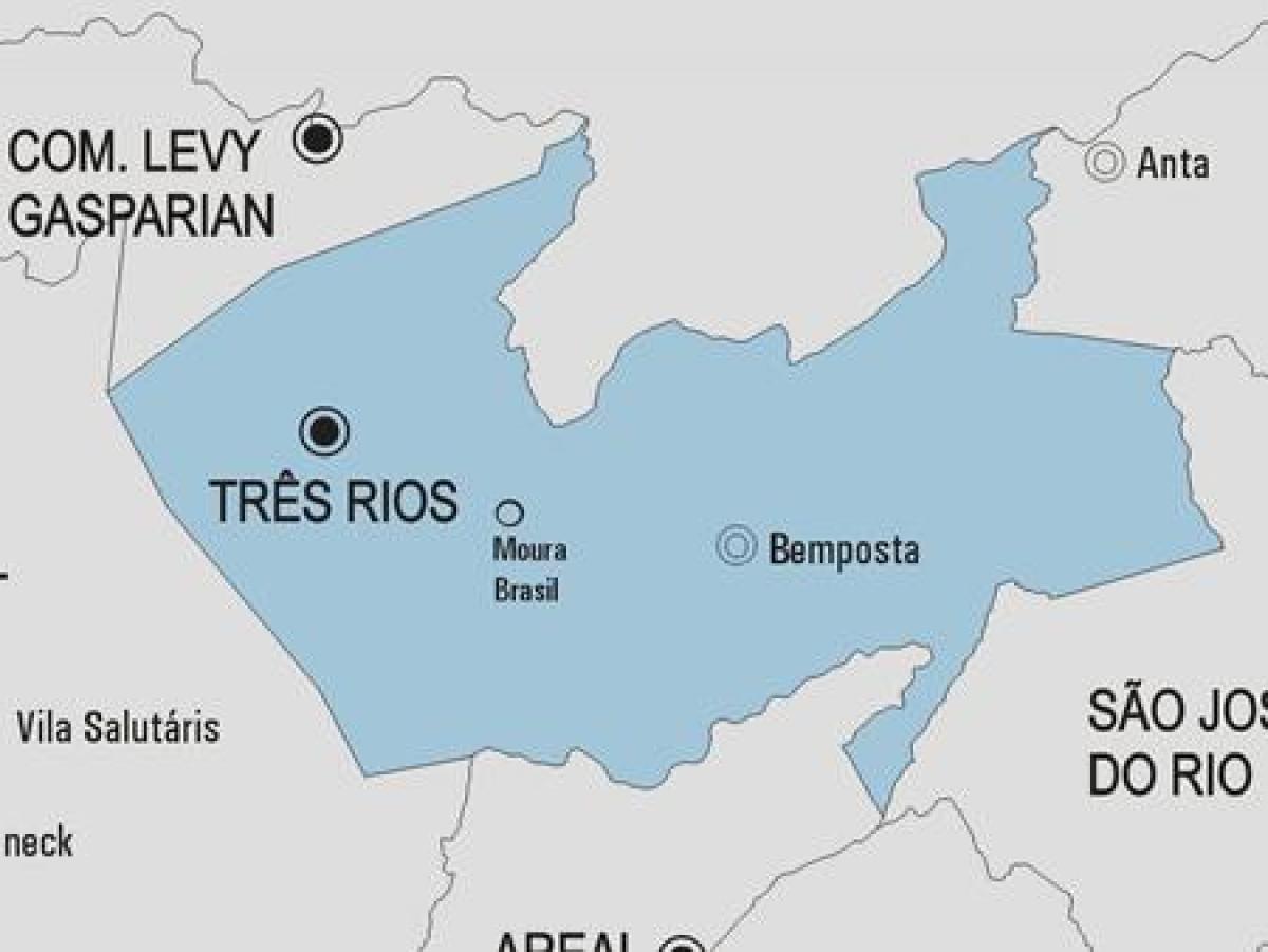 Карта Трес-Риос општина