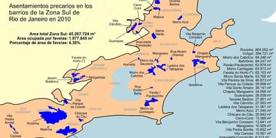 Картице фавел Јужној зони Рио де Жанеиру