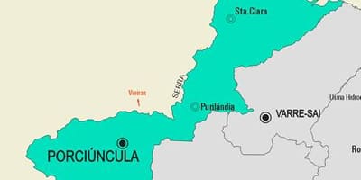 Мапа општине Porciúncula
