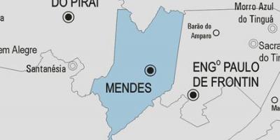 Мапа општине Мендес