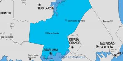 Карта општини Араруама