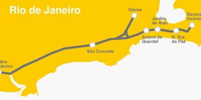 Карта метро Рио де Жанеиро - линија 4