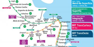 Карта Рио де Жанеиру метро