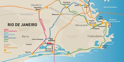 Карта Рио локација Арене