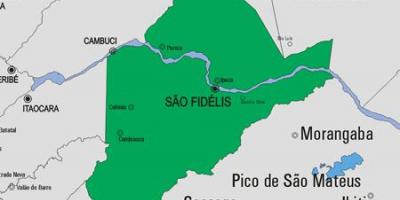 Карта Сао Франсиско де Itabapoana општина
