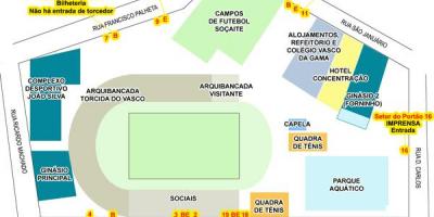 Карта Сао стадион Januário