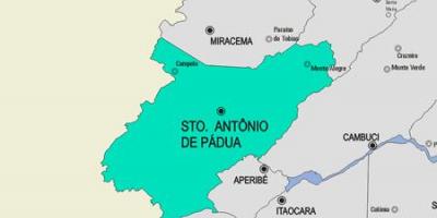 Карта Санту-Антониу-де-општина Pádua